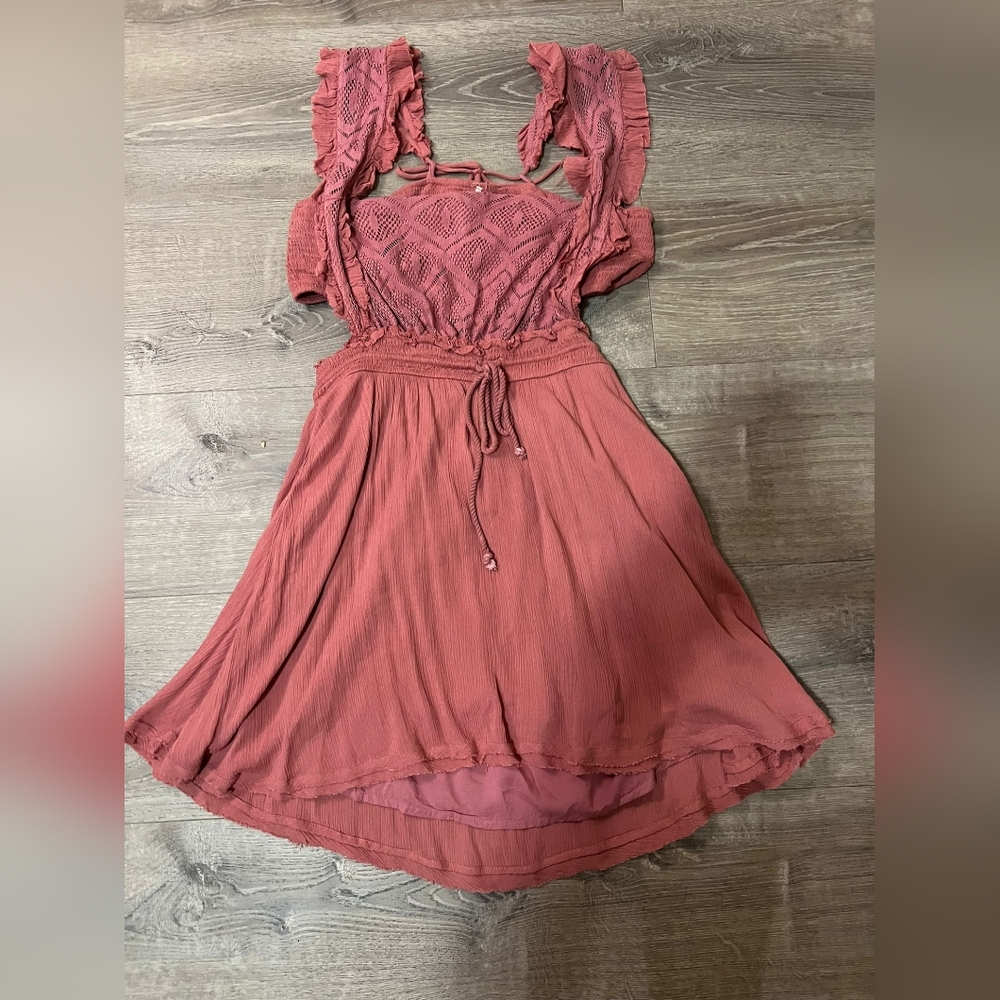 Free People Dusty Rose Mini Dress